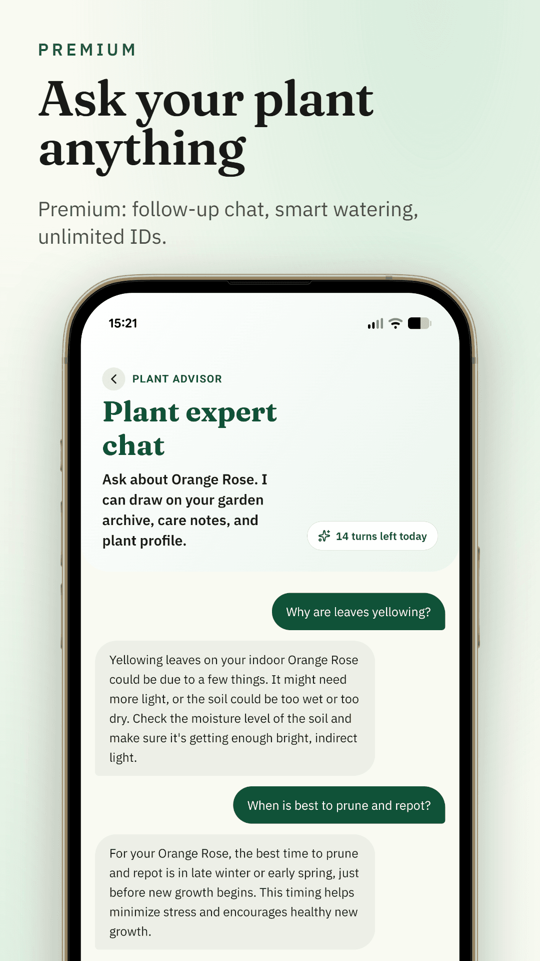 Per-plant chat