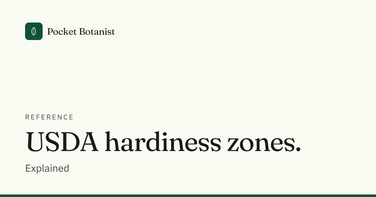 What is a USDA hardiness zone? · Pocket Botanist